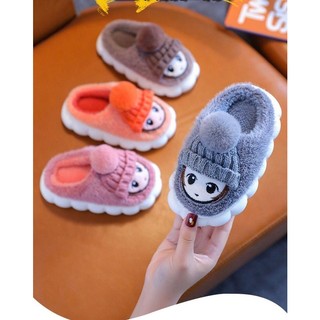 Dép bông cho bé đi trong nhà đế Dày chống trơn trượt Boys & Girls SC05