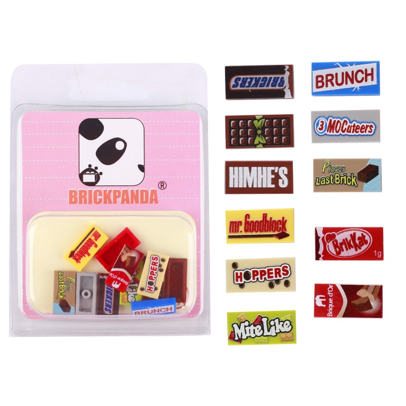 Moc city Mô Hình Đồ Chơi Xếp Hình Cảnh Quan Thức Ăn Kẹo Cỡ Nhỏ