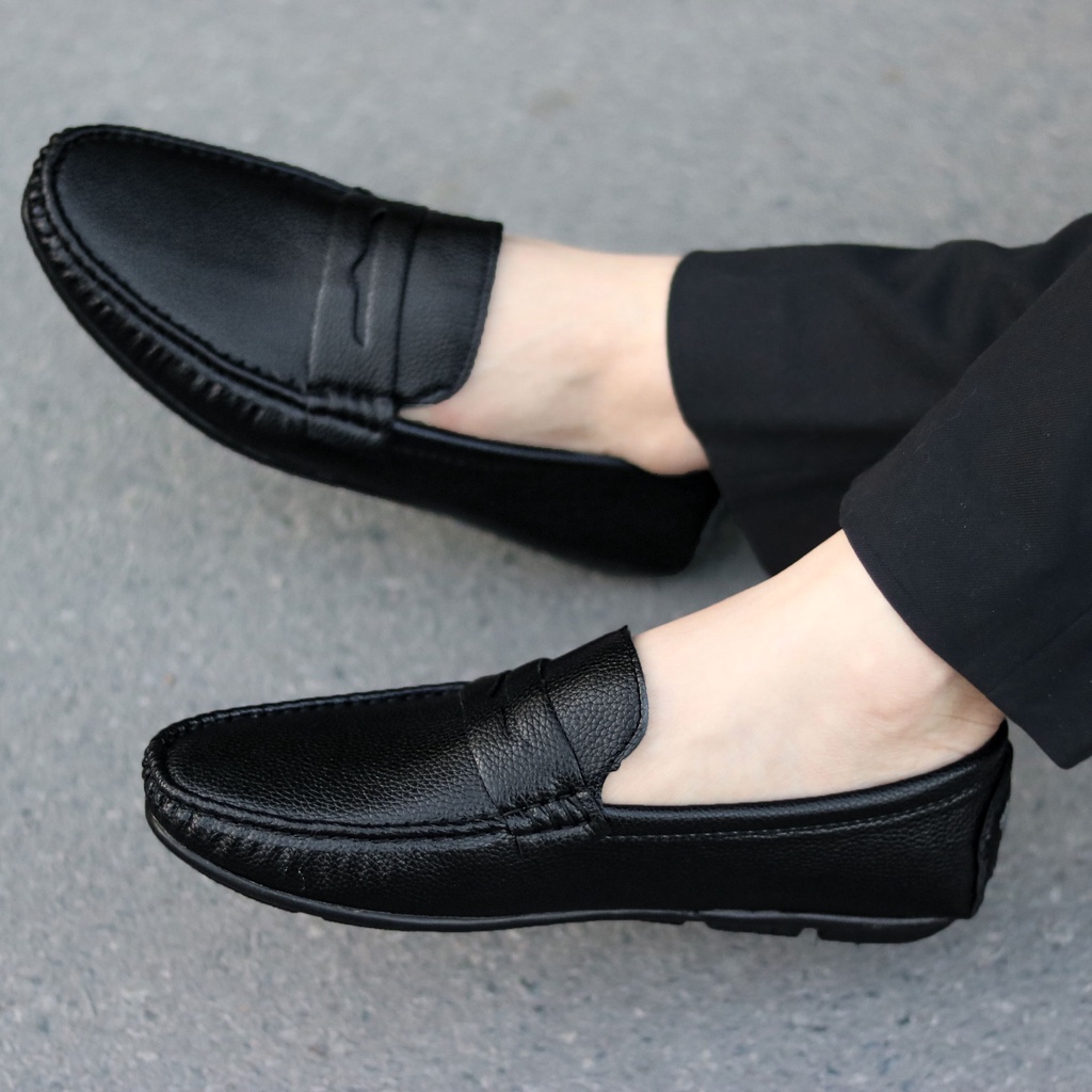Giày Mọi Nam Giá Rẻ Da Lì Đế Khâu Cực Bền, Da Siêu Mềm - Mã M032
