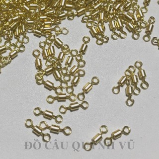 Khóa link số 8 màu vàng mà ní buộc dây câu đài, khóa link câu cá