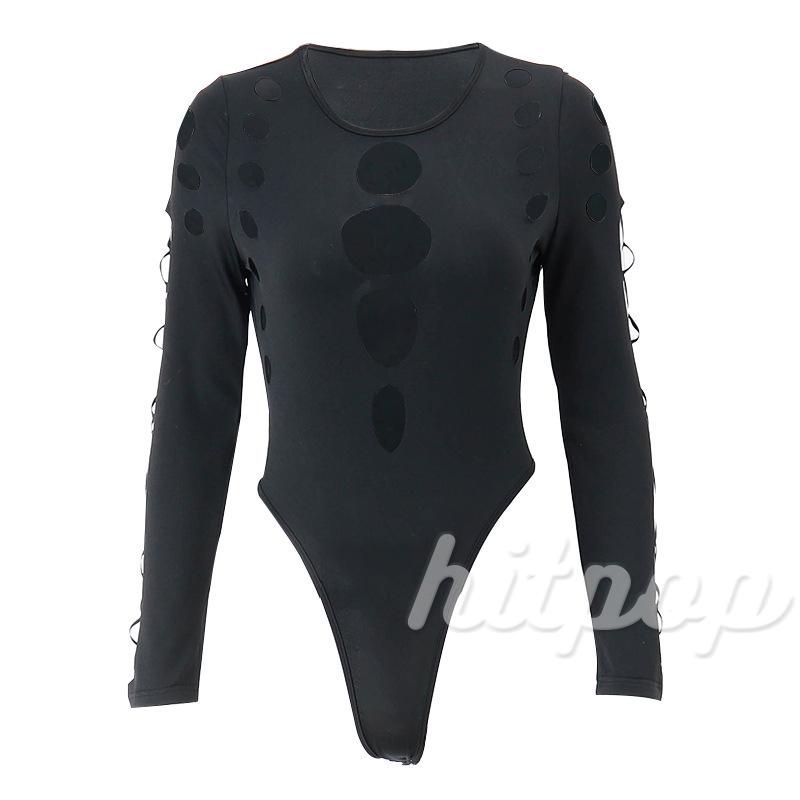 Áo Liền Thân Tay Dài Cổ Tròn Màu Trơn Thời Trang Dành Cho Nữ | BigBuy360 - bigbuy360.vn