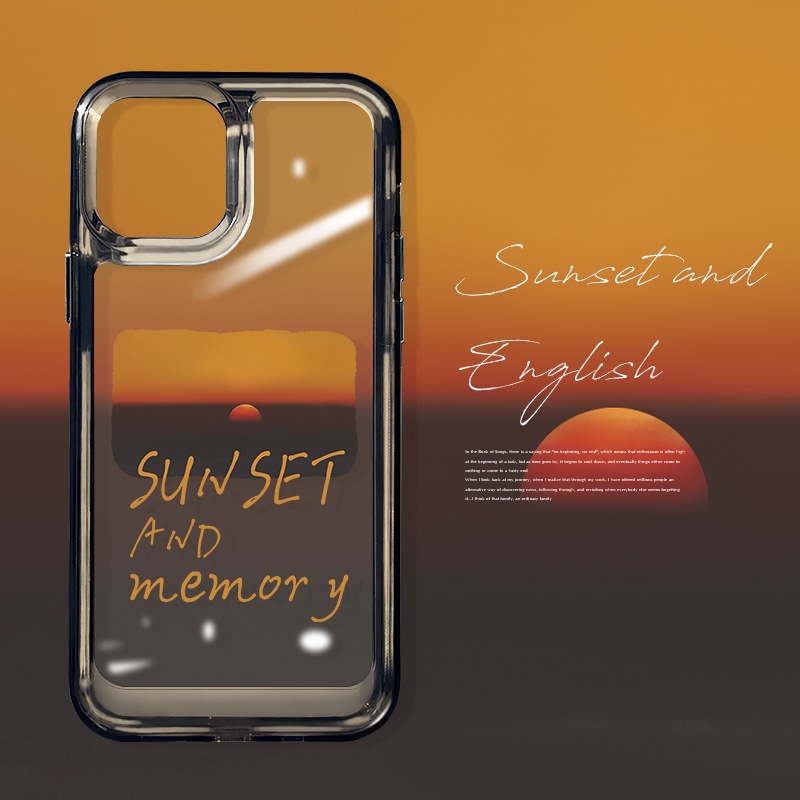Ốp Điện Thoại DecoPhone Acrylic tpu acrylic Trong Suốt Hình Hoàng Hôn Cho iphone 6s 7 8 plus x xs xr 11 12 13 14 15 max pro