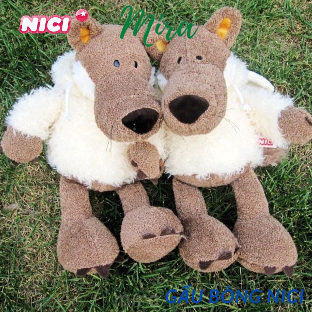Sói Bông NICI, Gấu Bông Sói Woody Mặc Áo Cừu Ngụy Trang Búp Bê Thú Nhồi Bông Thương Hiệu NICI MIRA-GB28013