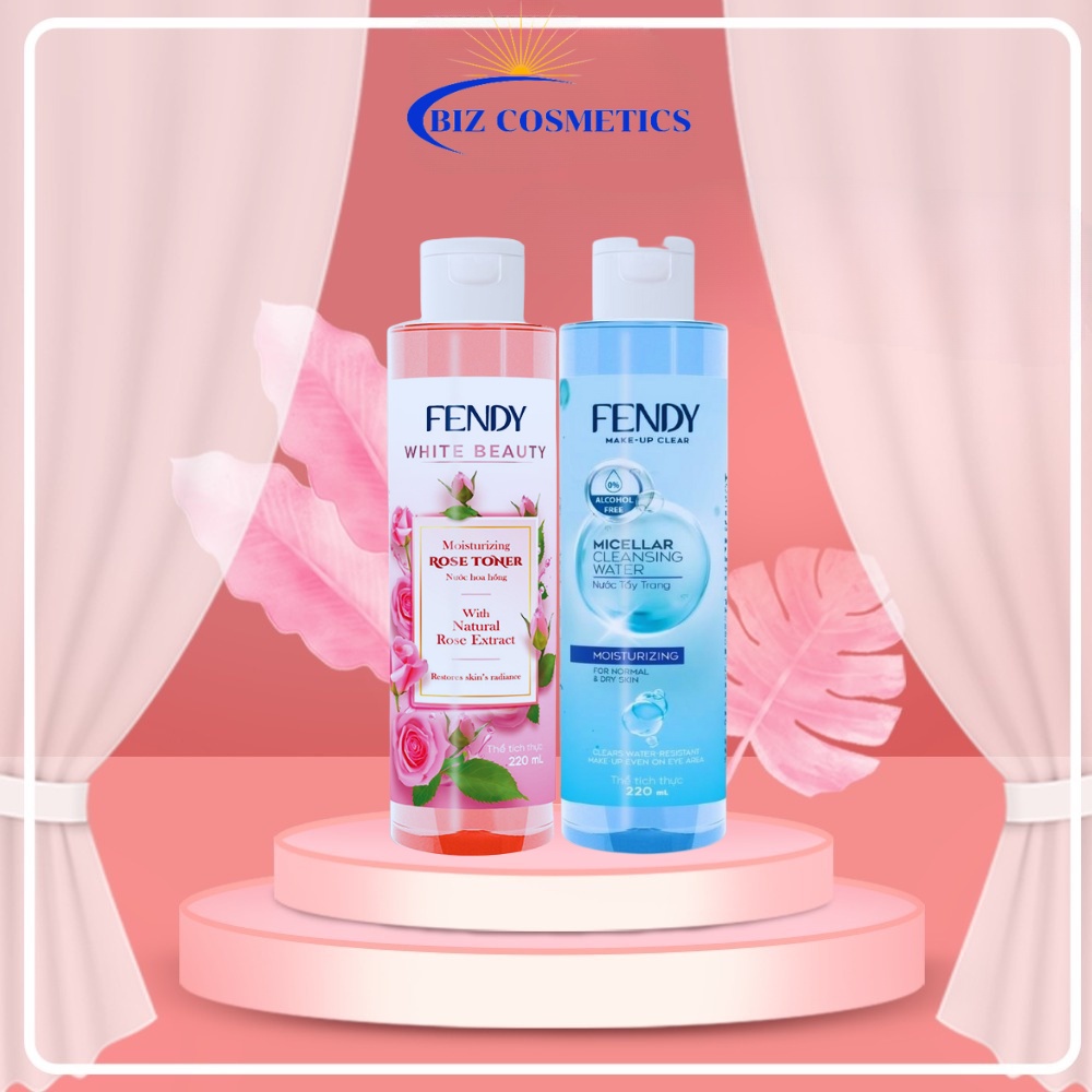 Combo Nước hoa hồng cân bằng da và Nước tẩy trang dưỡng ẩm Fendy 200ml