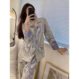 Bộ Lụa Mặc Nhà Pijama Nữ Chất Lụa Cao Cấp Mát Mềm Mịn ELSA PIJAMA