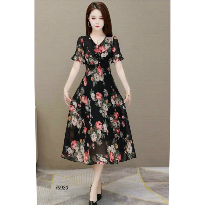 (HCM) ĐẦM VOAN HOA 2 LỚP THỜI TRANG NỮ SIÊU XINH XẮN - PHONG CÁCH QUÝ TỘC SANG CHẢNH CHO CÁC NÀNG KM STORE