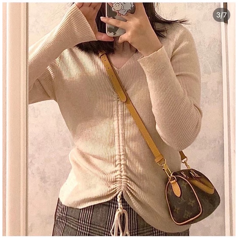 Túi Trống Lv Mini, Dây Da Đeo Chéo Full Box