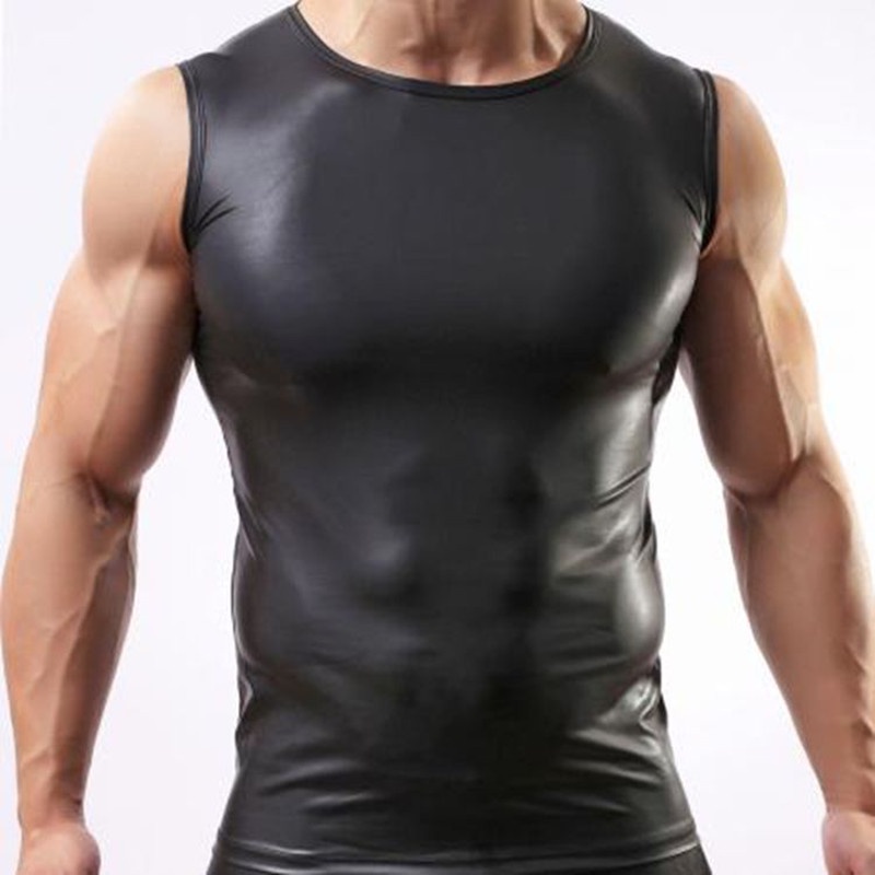 Áo Tank Top Da PU Nylon Gợi Cảm Hợp Thời Trang Cho Nam