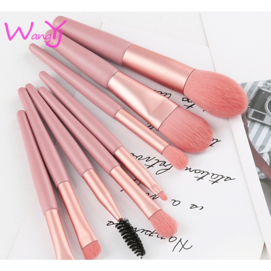 Set 8 Cọ Trang Điểm Lông Mềm Mini Tiện Dụng Khi Đi Du Lịch