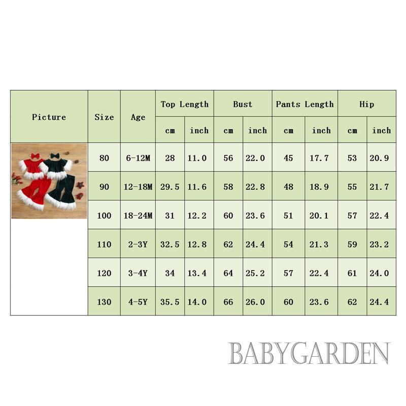 Set Áo Trễ Vai Tay Ngắn + Quần Dài + Băng Đô Nơ Phong Cách Giáng Sinh Cho Bé Gái 6 Tháng-5 Tuổi