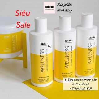 Kích thích mọc tóc, dầu gội cặp dành cho tóc dầu và mỏng wellness likato professional 250ml 400ml 750ml