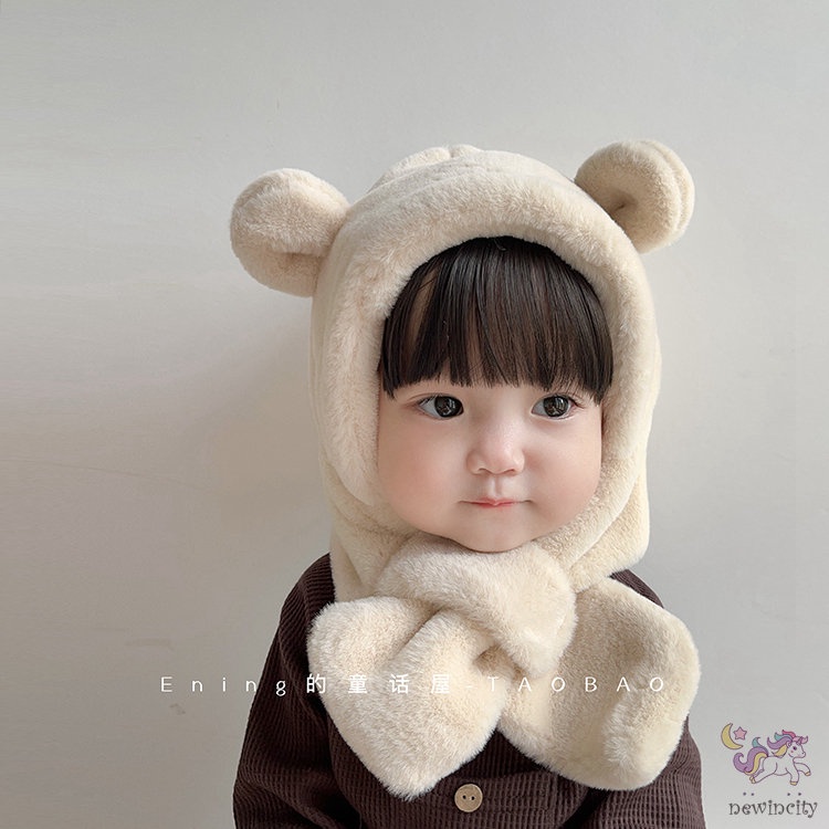 Mũ Lông Kèm Khăn Choàng Mềm Mại Kiểu Hàn Quốc Thời Trang Mùa Đông Cho