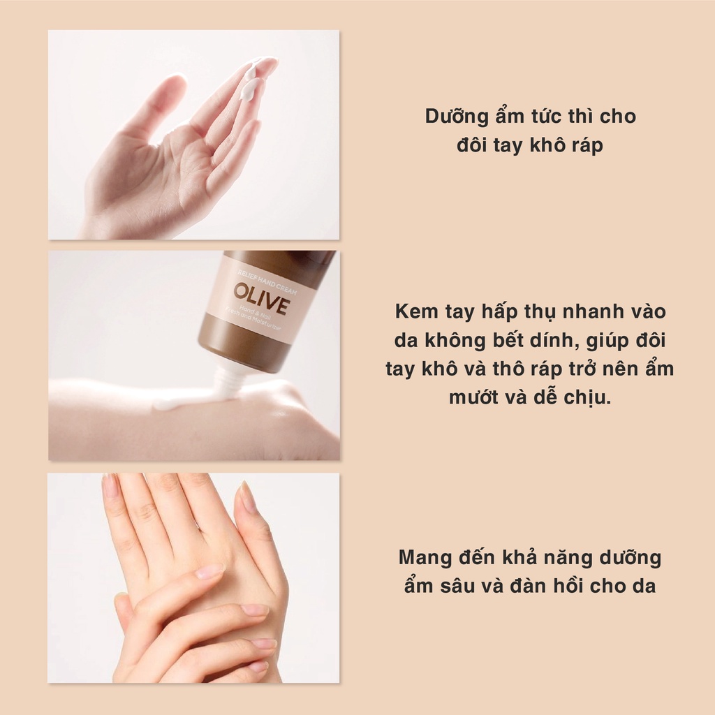 Kem Dưỡng Da Tay Làm Mịn Da, Phục hồi Da Nhăn Nheo Chiết Xuất Olive Tenzero Hand Cream 100ml