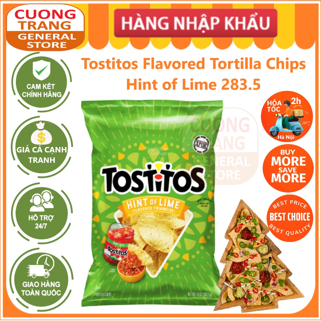 Bánh Tostitos Flavored Tortilla Chips Hint of Lime 283.5g