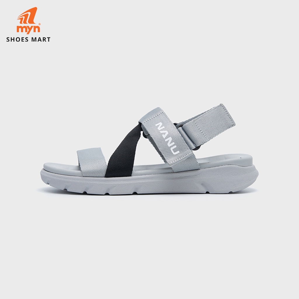 Sandal Nam Nữ Quai Chéo NANU 12 - All Black - All Grey - Navy Cream