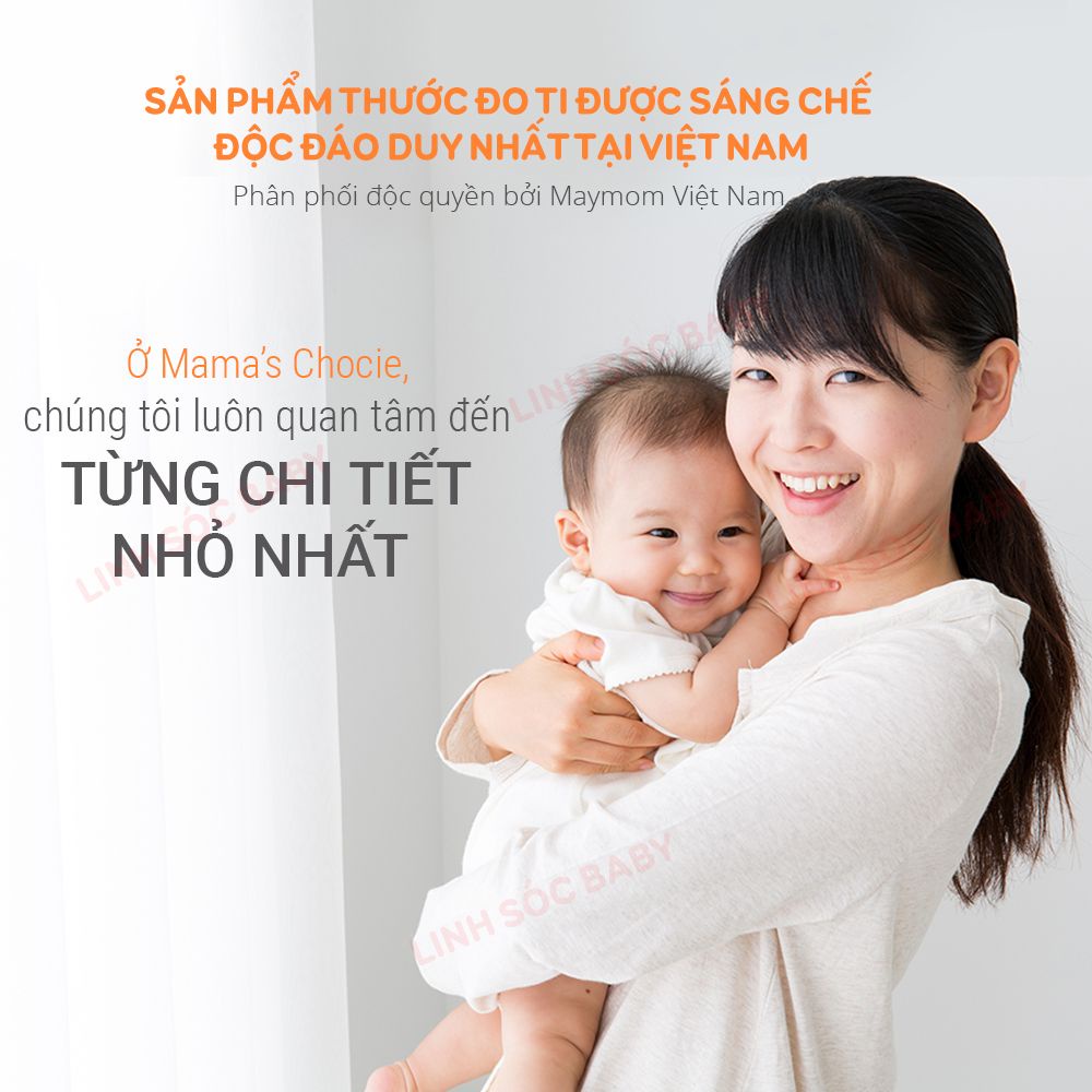 Thước đo núm ti Mama's Choice, xác định đường kính núm ti mẹ chính xác, chọn size phễu phù hợp tránh đau núm ti