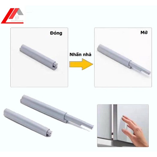 2 cái  Nút nhấn mở cánh tủ có nam châm hít