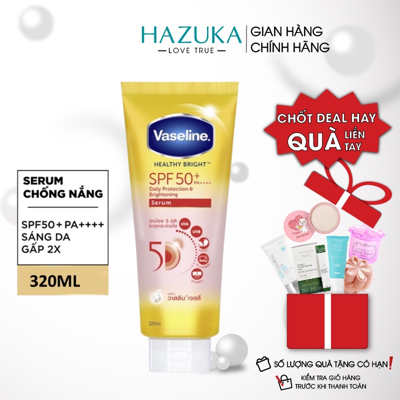 Serum chống nắng body Vaseline 50x bảo vệ da với SPF 50+ PA++++ sữa dưỡng