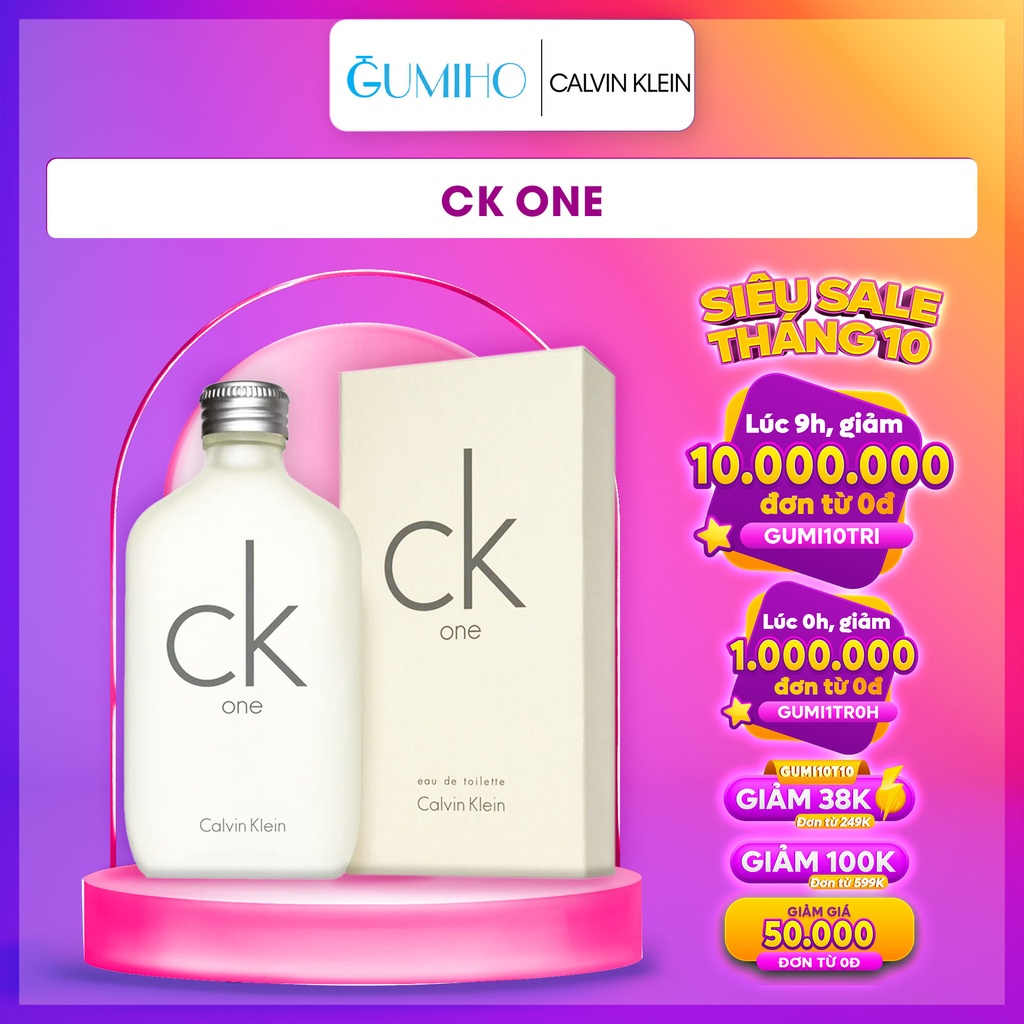 Nước hoa Unisex Nam Nữ CK One Tươi mát, thanh lịch, tinh tế - GumihoPerfume