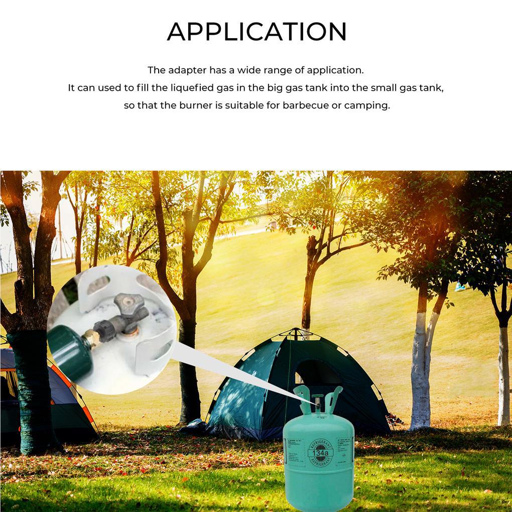 Đầu Nối Chuyển Đổi Bếp Ga Bằng Đồng Thau Kèm Van Thay Thế Chuyên Dụng Cho Cắm Trại /
