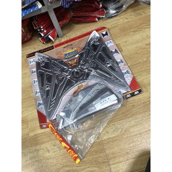 Giá trọn bộ 2 món ốp xe LEAD 22 gồm có Sàn chân +Ốp bầu gió (pô e ) cao cấp giá rẻ