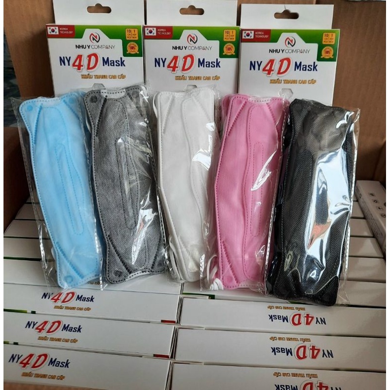 Khẩu trang cao cấp 4D NHƯ Ý người lớn (hộp 10 cái)