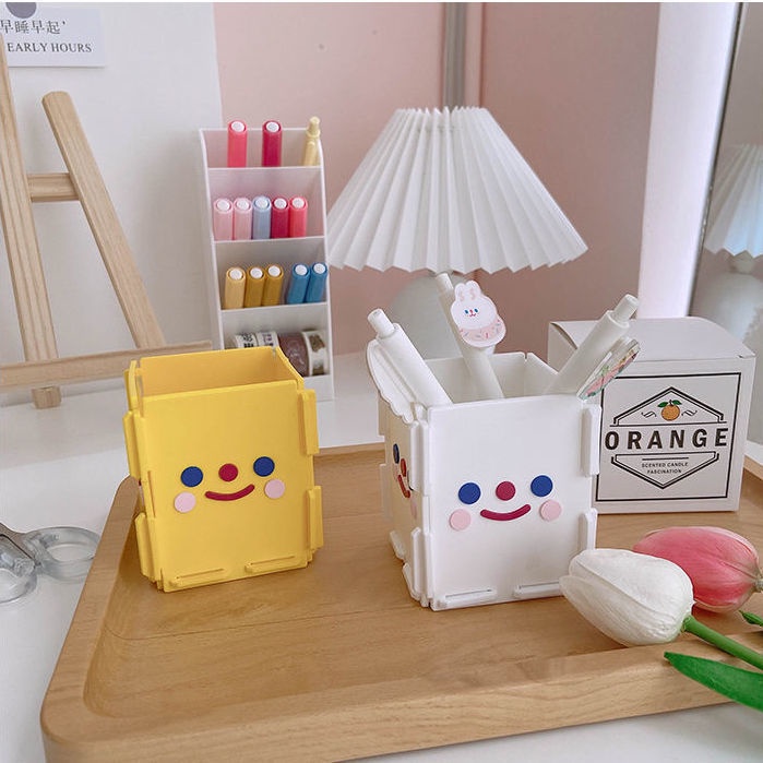Ống Cắm Bút Dẻo Tự Lắp Ráp Tiện Lợi Nhiều Mẫu Hoạt Hình Xinh Xắn Kệ Đựng Viết Mỹ Phẩm Cute Dành Cho Học Sinh