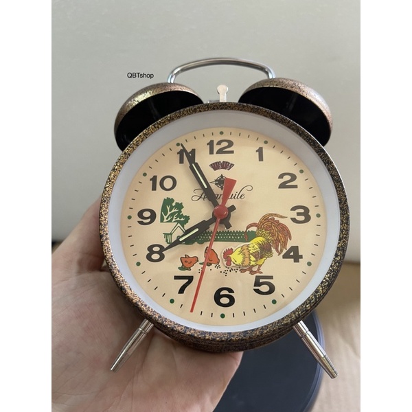 Đồng hồ con gà 2 chuông  để  bàn
