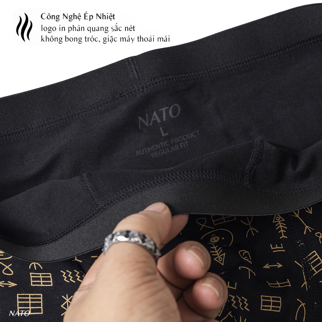 Quần Lót Nato GOOD Nam Vải Cotton 100% Thun Lạnh Đơn Giản Cao Cấp Màu Đen Xám Trơn Boxer Sịp Đùi Tam Giác Xì Lip Sì