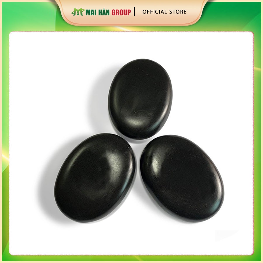 Bộ Viên Giá Sỉ Đá Nóng Massage Oval Trung - Đá Tự Nhiên