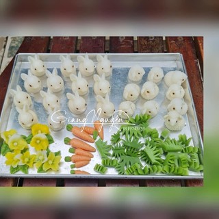 Khuôn Silicone động vật Con Cừu Con Thỏ Trung Thu