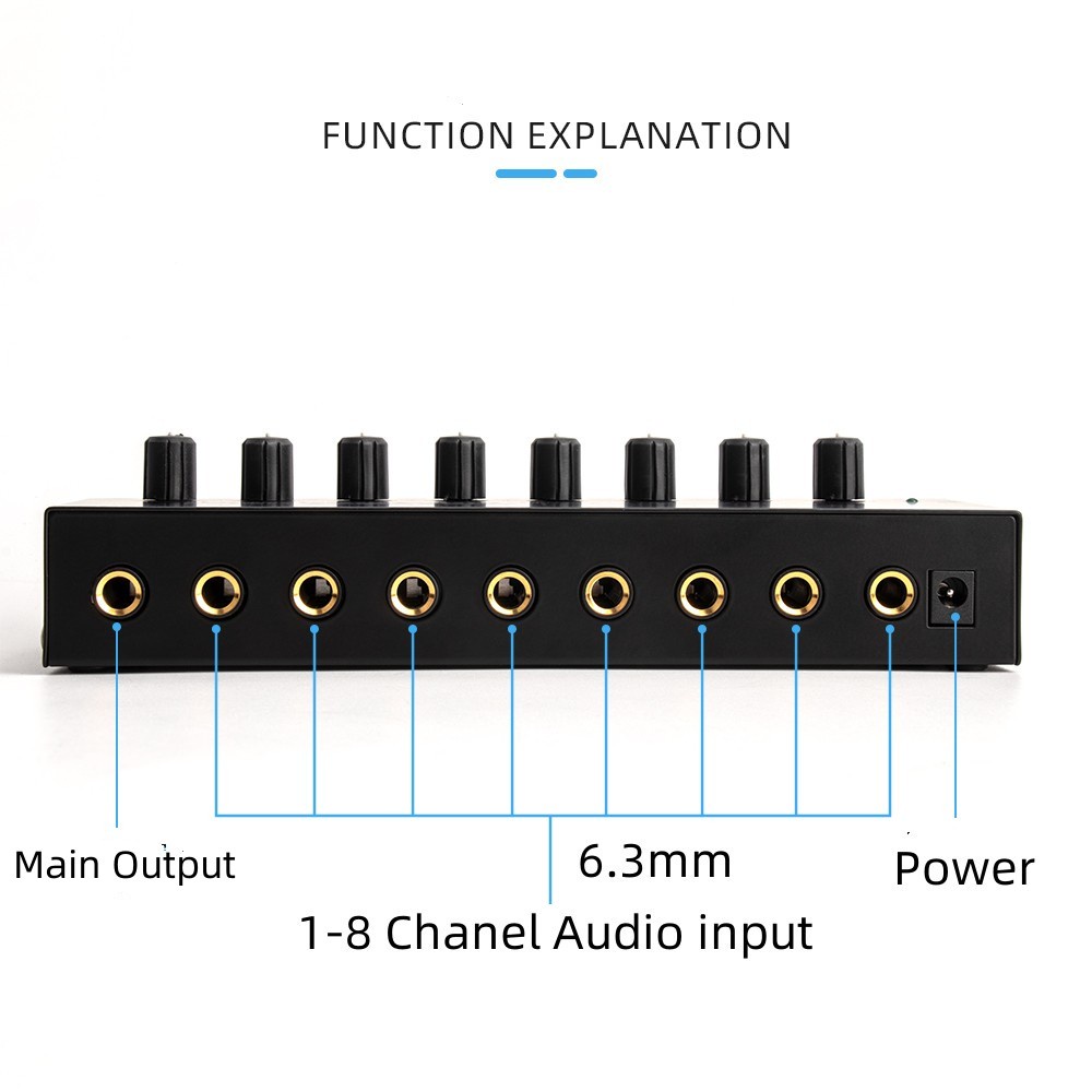 Bộ Khuếch Đại Âm Thanh Siêu Trầm HA800 8 Kênh Phích Cắm EU US