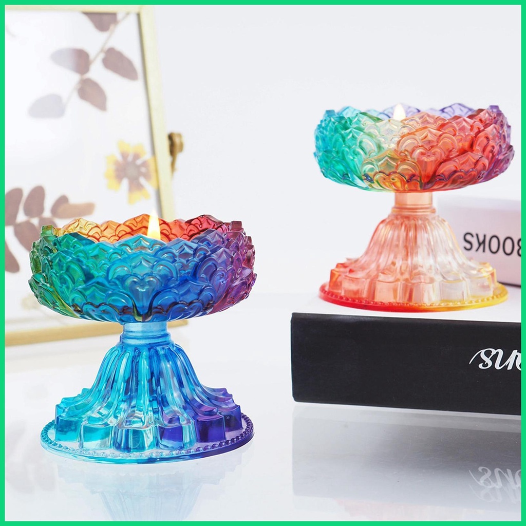 Khuôn Silicone Làm Giá Đỡ Nến Hình Hoa Sen