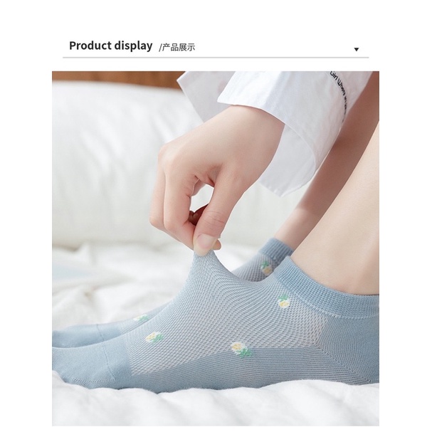 Tất vớ nữ dâu xanh Softie chất liệu vải Hàn co giãn bốn chiều,phong cách hiện đại tt5