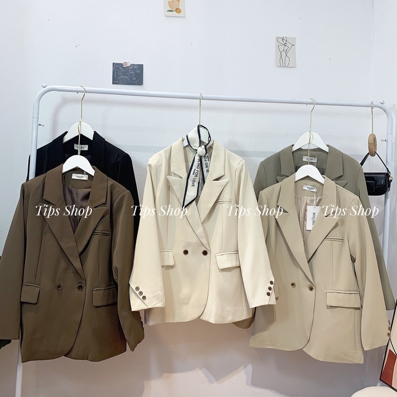 Áo blazer vạt xéo có túi B266