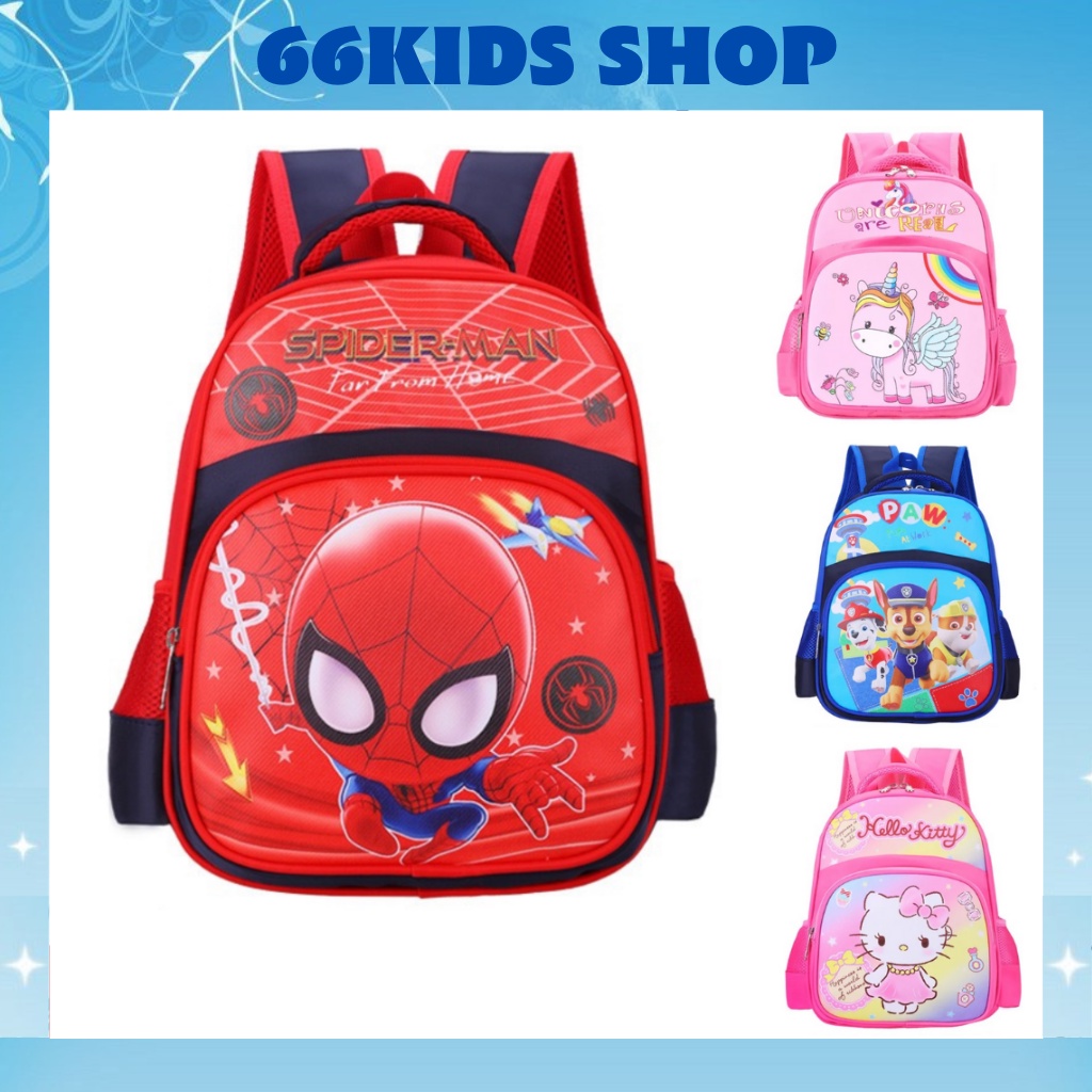 Balo cho bé mẫu giáo nhà trẻ ,balo bé trai bé gái từ 3 đến 8 tuổi, chống thấm nước 66KIDS SHOP