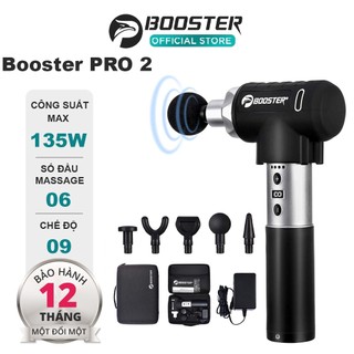  Máy massage cầm tay BOOSTER PRO 2 Súng massage gun thư giãn cơ bắp trị liệu đau nhức mỏi -135W 6 Đầu 9 Tốc Độ 