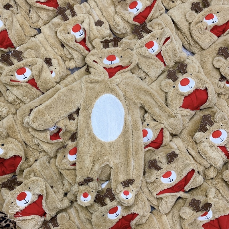 Body ủ lông hoạ tiết noen cực kỳ dễ thương dành cho bé từ sơ sinh đến 18 tháng