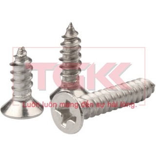 Vít bắt gỗ inox 201 đầu bằng M3 (Túi 10)