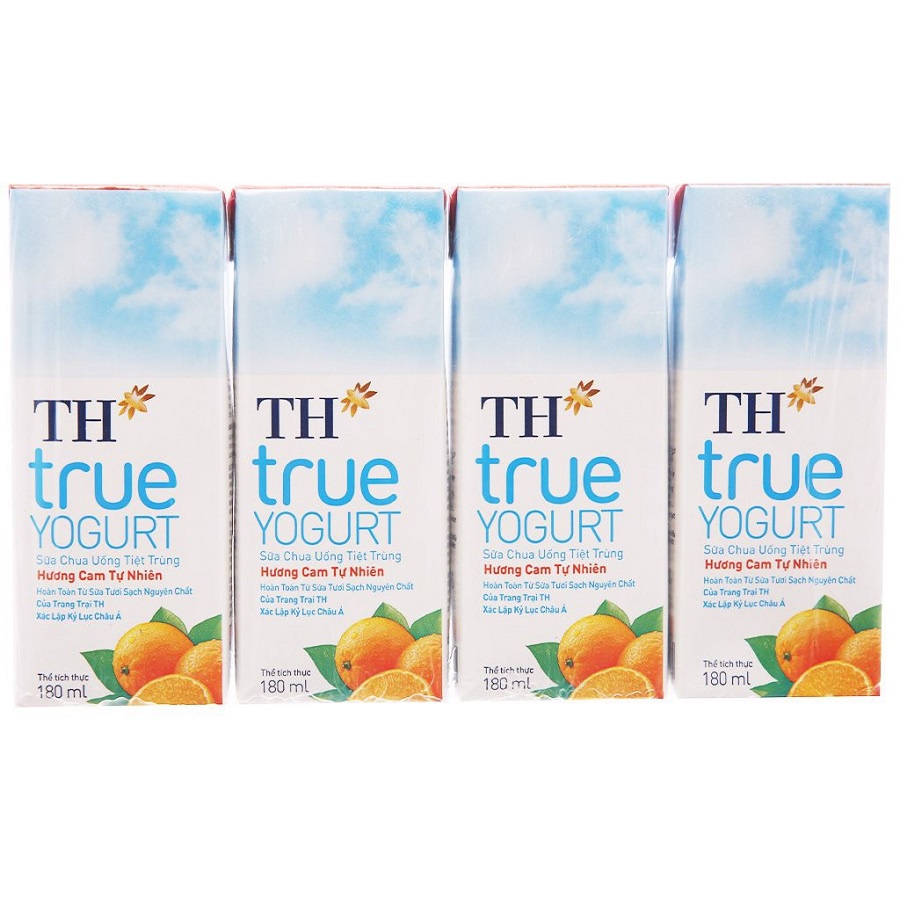 Lốc 4 hộp sữa chua uống Th True Yogurt 180ml