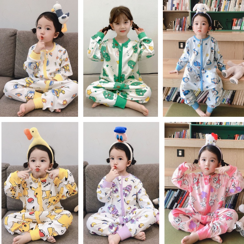 Túi ngủ trẻ em Cotton, body liền thân cho bé trai bé gái từ 1đến 5 tuổi