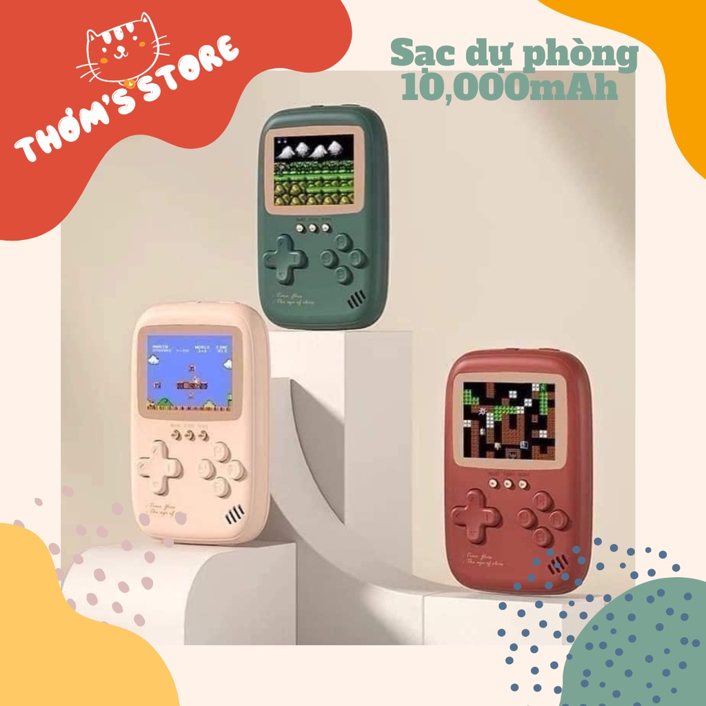 Sạc dự phòng 10.000mAh kiêm máy chơi game 500 trò chơi