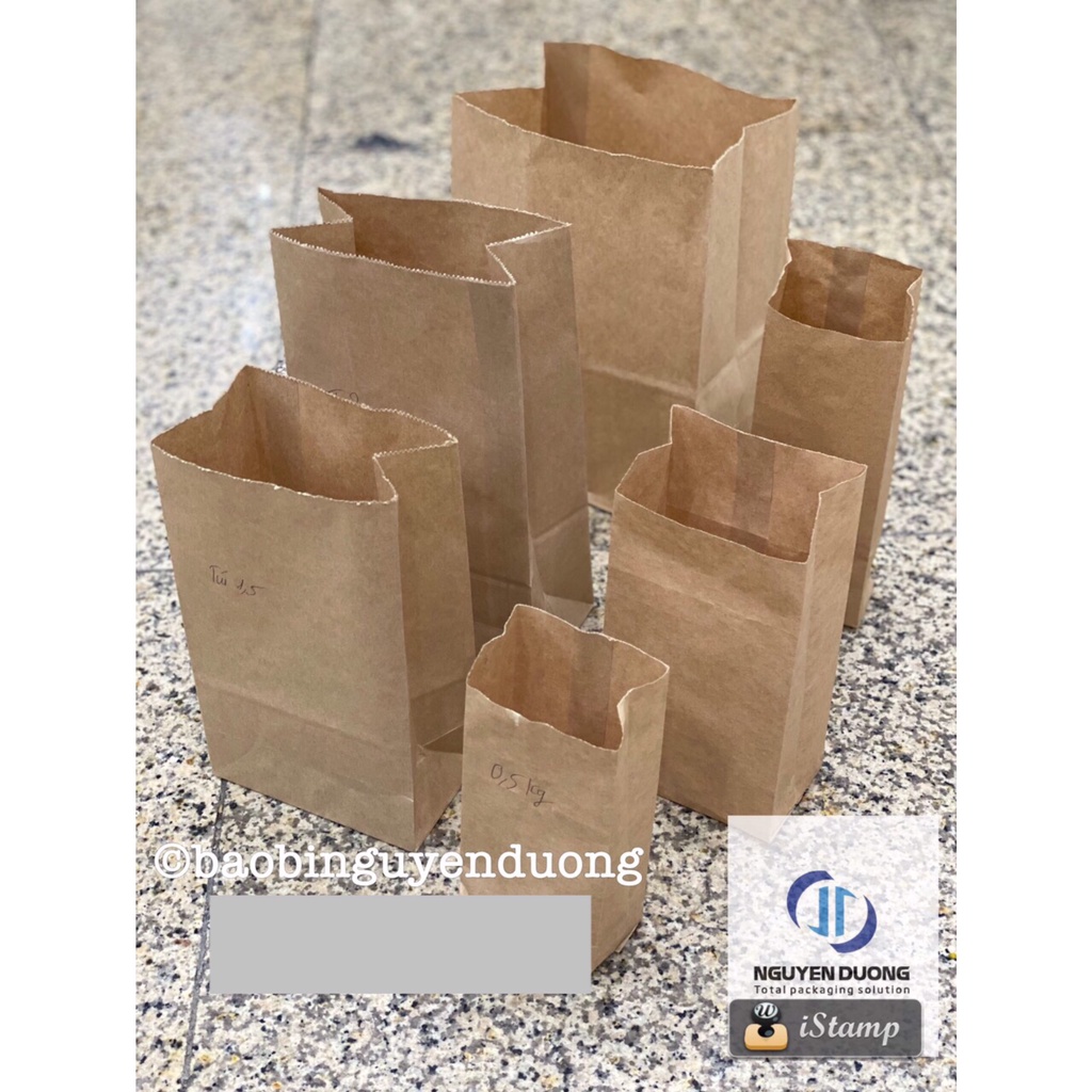 Set 100 túi xi măng từ size 0,5kg - 3kg