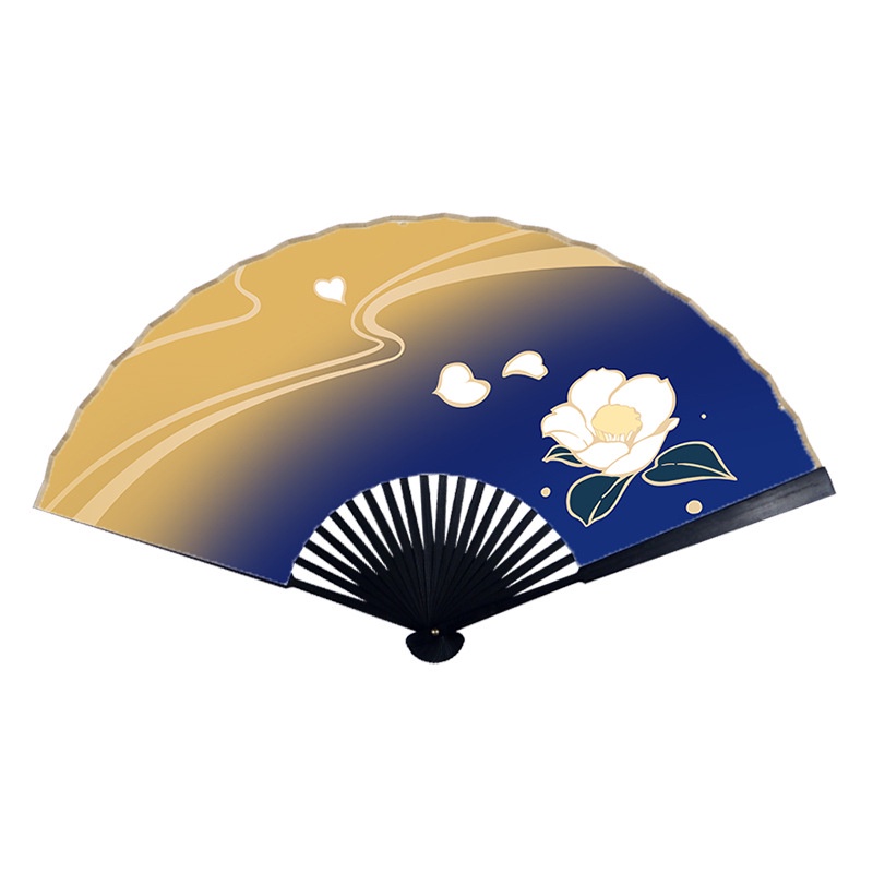 Quạt Xếp Cầm Tay Hóa Trang Anime Genshin Va Chạm Kamisato Ayaka