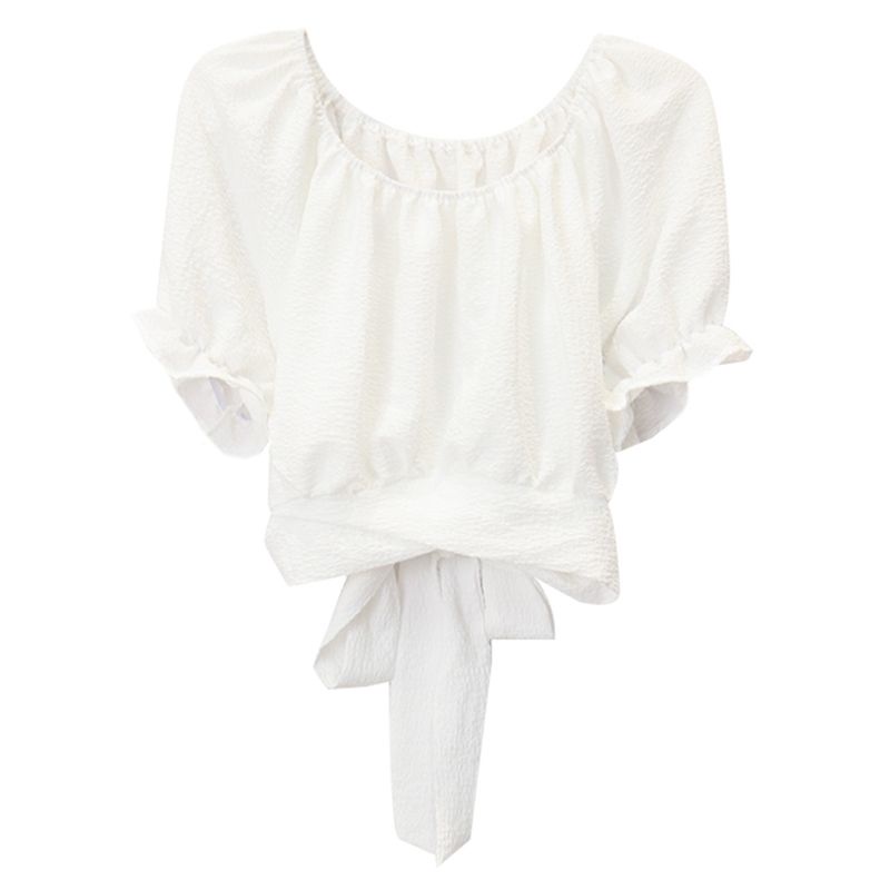 Áo Sơ Mi Tay Ngắn Cổ Vuông Dáng Rộng In Họa Tiết Hello Kitty Thời Trang Mùa Hè Xinh Xắn Cho Nữ