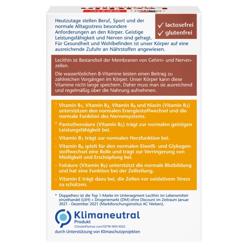 Mầm đậu nành Doppelherz Lecithin+B-vitamin 40 kapseln