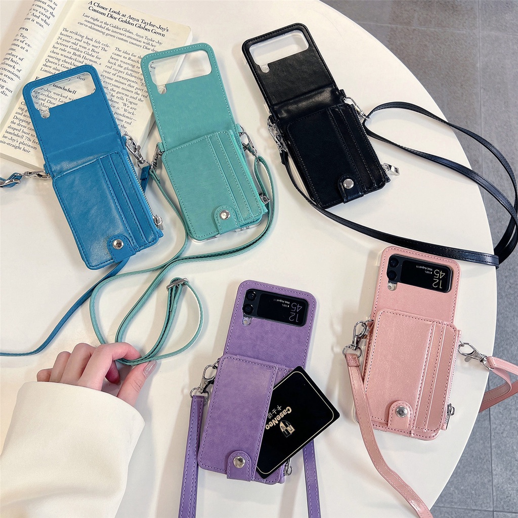 Ốp Lưng Ví Da Cho Samsung Galaxy Z Flip 3 Flip 4