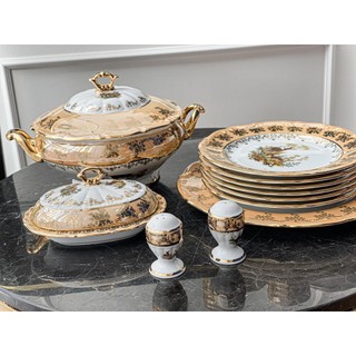 Bộ Đồ Ăn Mạ Vàng Tiệp (Made in Czech Republic)