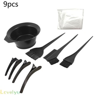 Hairdressing Brushes Bowl Combo Hair Color Dye Tint Tool Hair Coloring Kit 9Pcs
