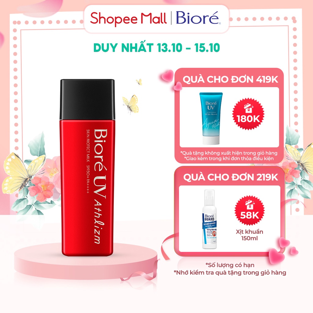 Sữa Chống Nắng Vận Động Chuyên Nghiệp Bioré Uv Athlizm Milk 65ml